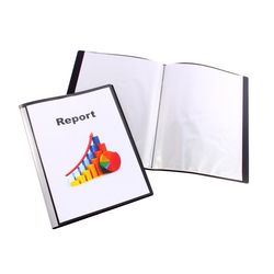 Bantex Fixed Insert Display Book PP A4 40 Pockets Black